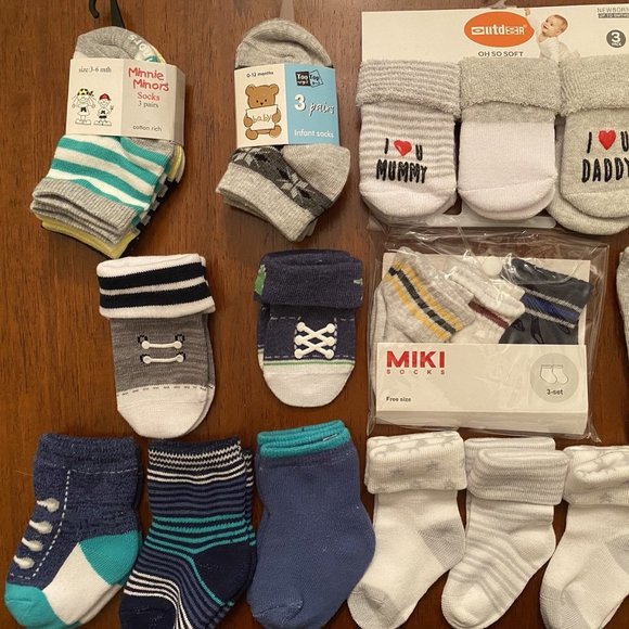Other - Baby Boy 0-3 3-6 Months Socks Bundles
